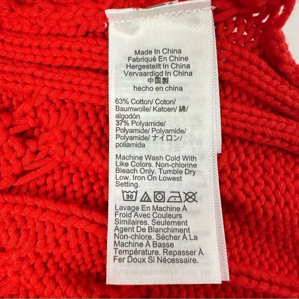 J. CREW Women’s Cable Knit Sweater Sz XS-S in Scarlett
